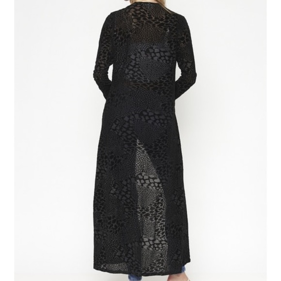 ❤️NEW S Black Stretch Duster Cardigan Jacket - Picture 3 of 7